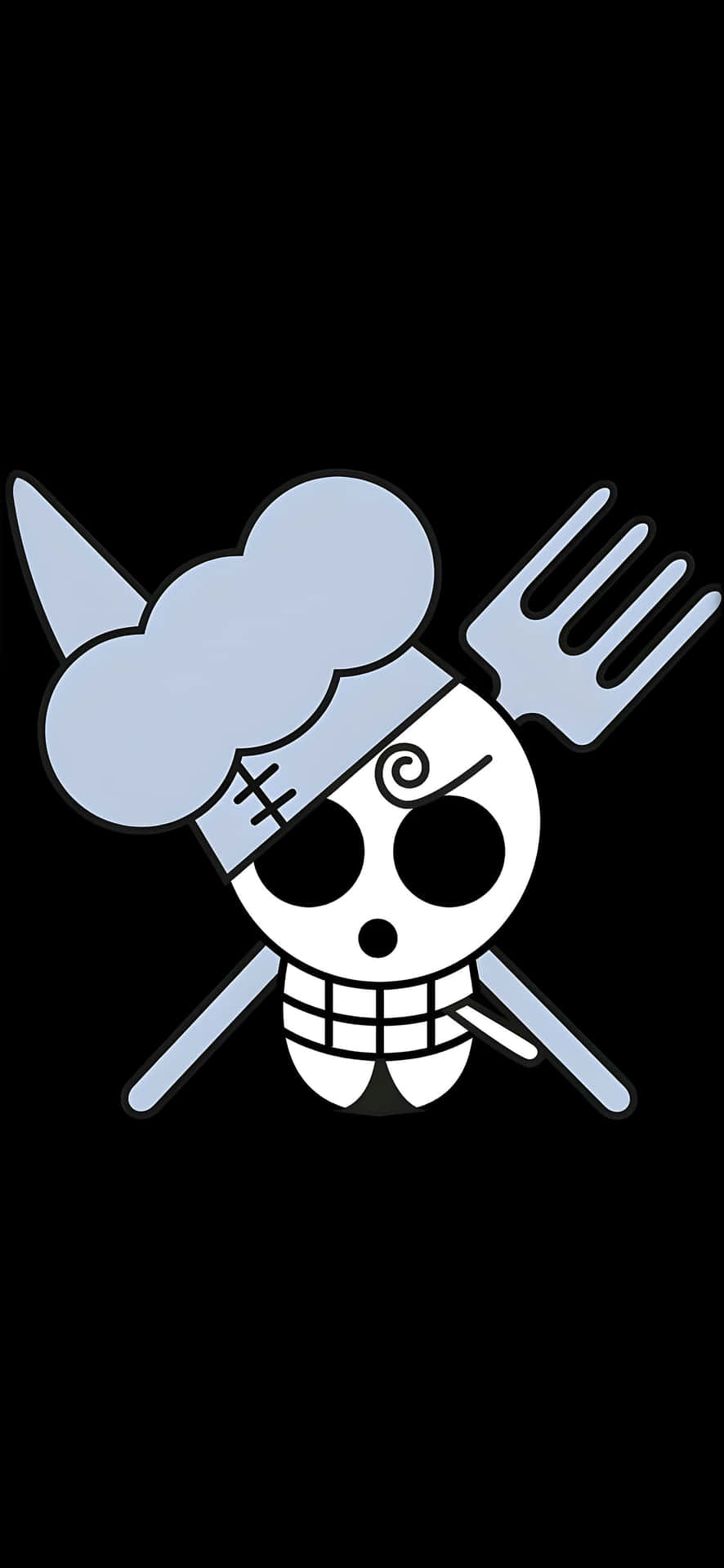 Grafik Jolly Roger Tengkorak Koki Wallpaper