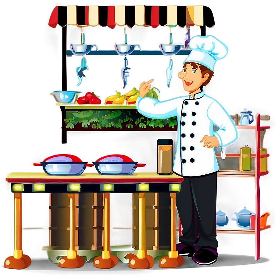Chef Working In Kitchen Png 06202024 PNG