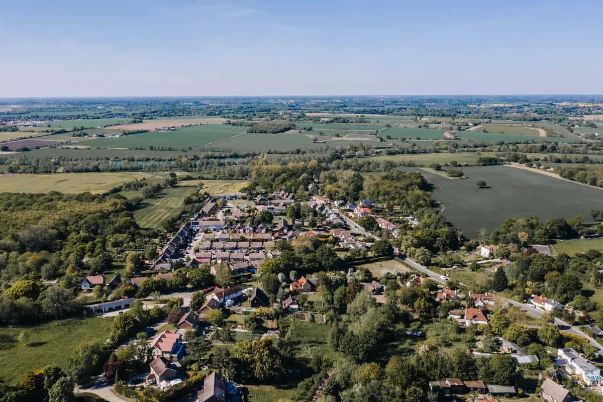Chelmsford Countryside Aerial View Wallpaper