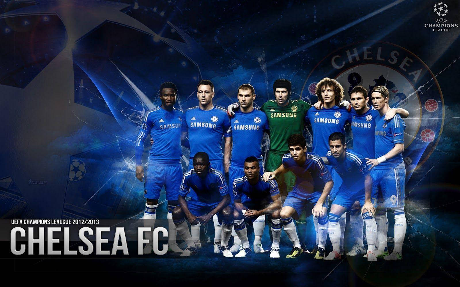 Chelsea Fc 2012-2013 Uefa Lineup Wallpaper