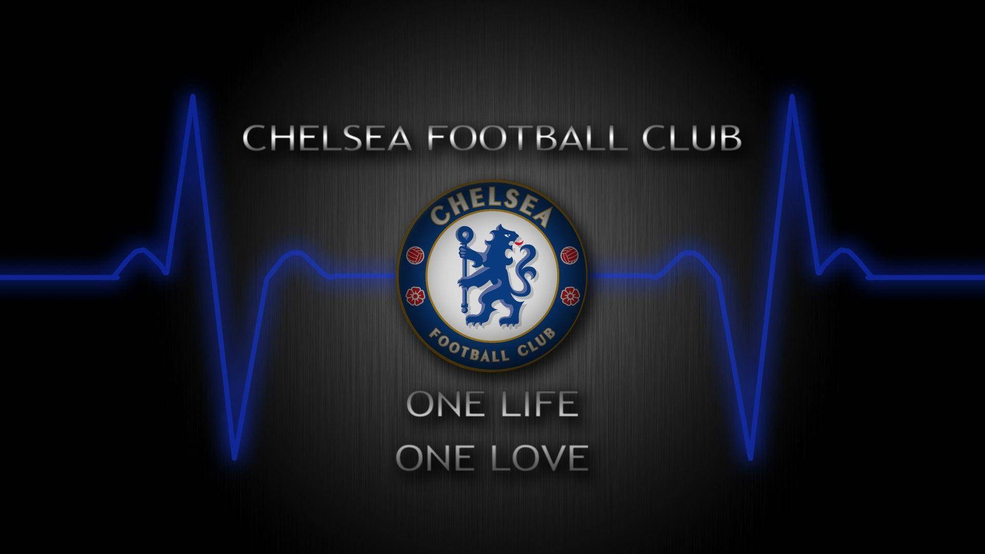 Chelsea Fc Badge With Heartbeat Wallpaper