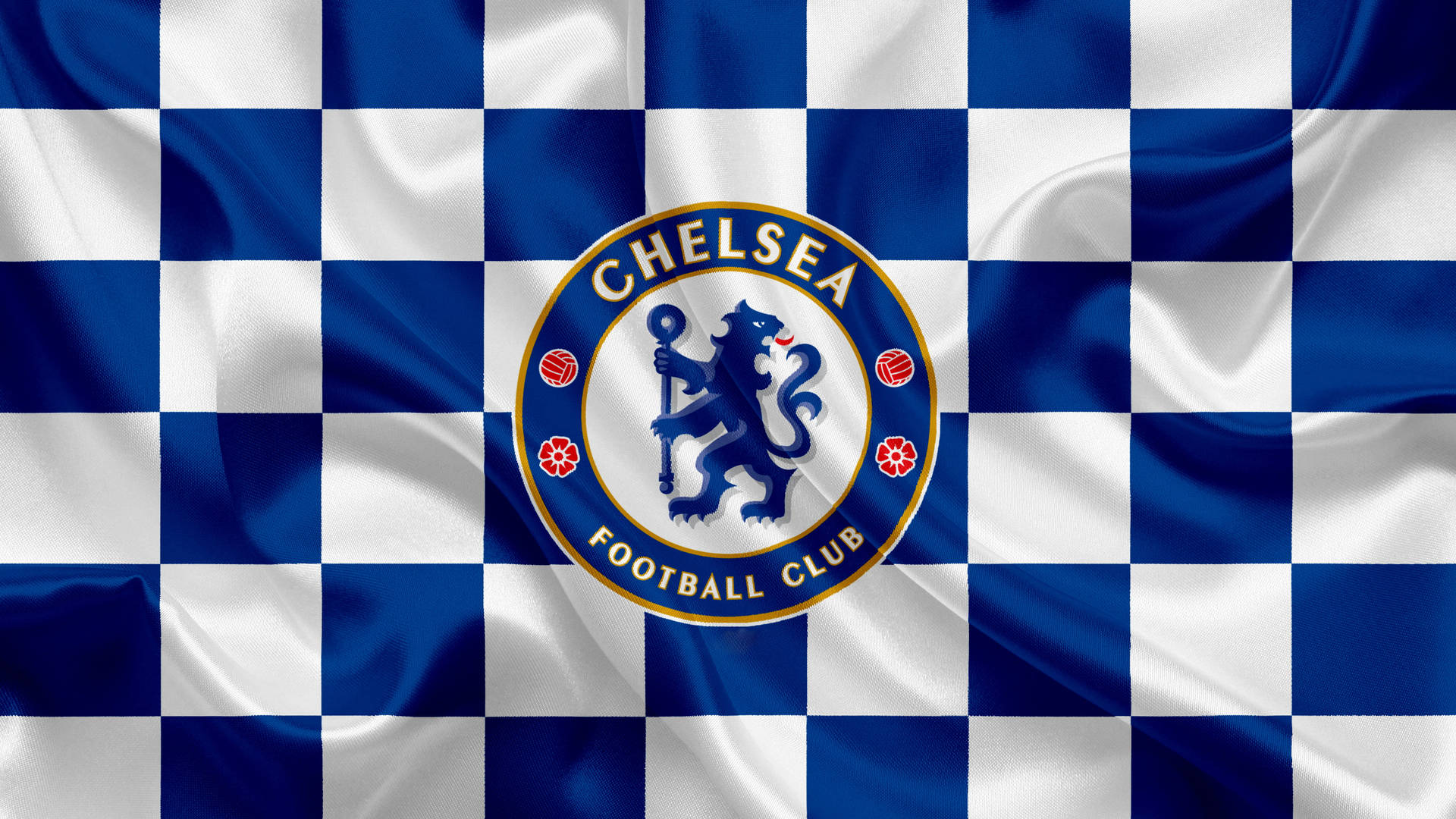 Chelsea FC Checkered Flag Wallpaper