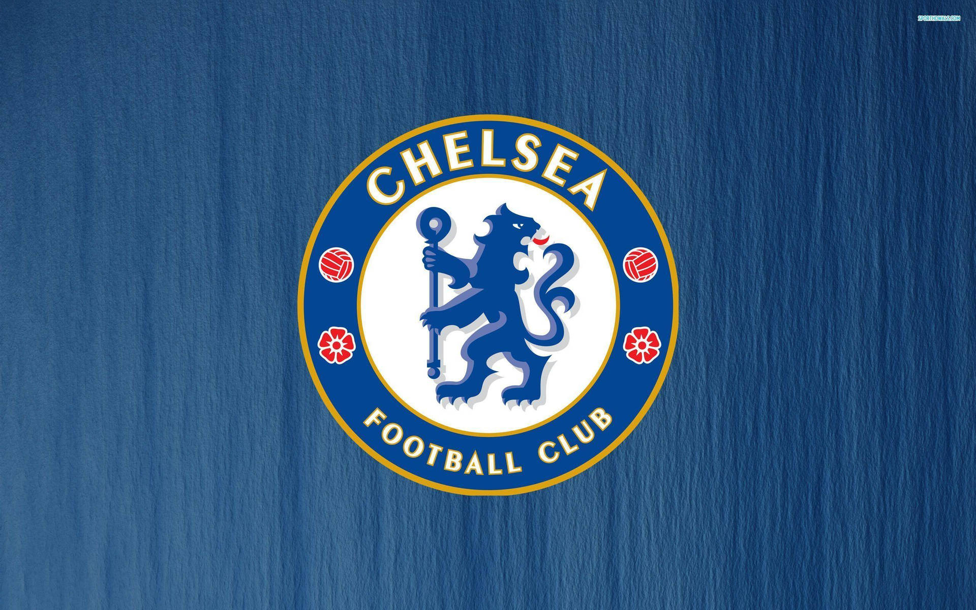 Chelsea Fc Logo On Blue Background Wallpaper