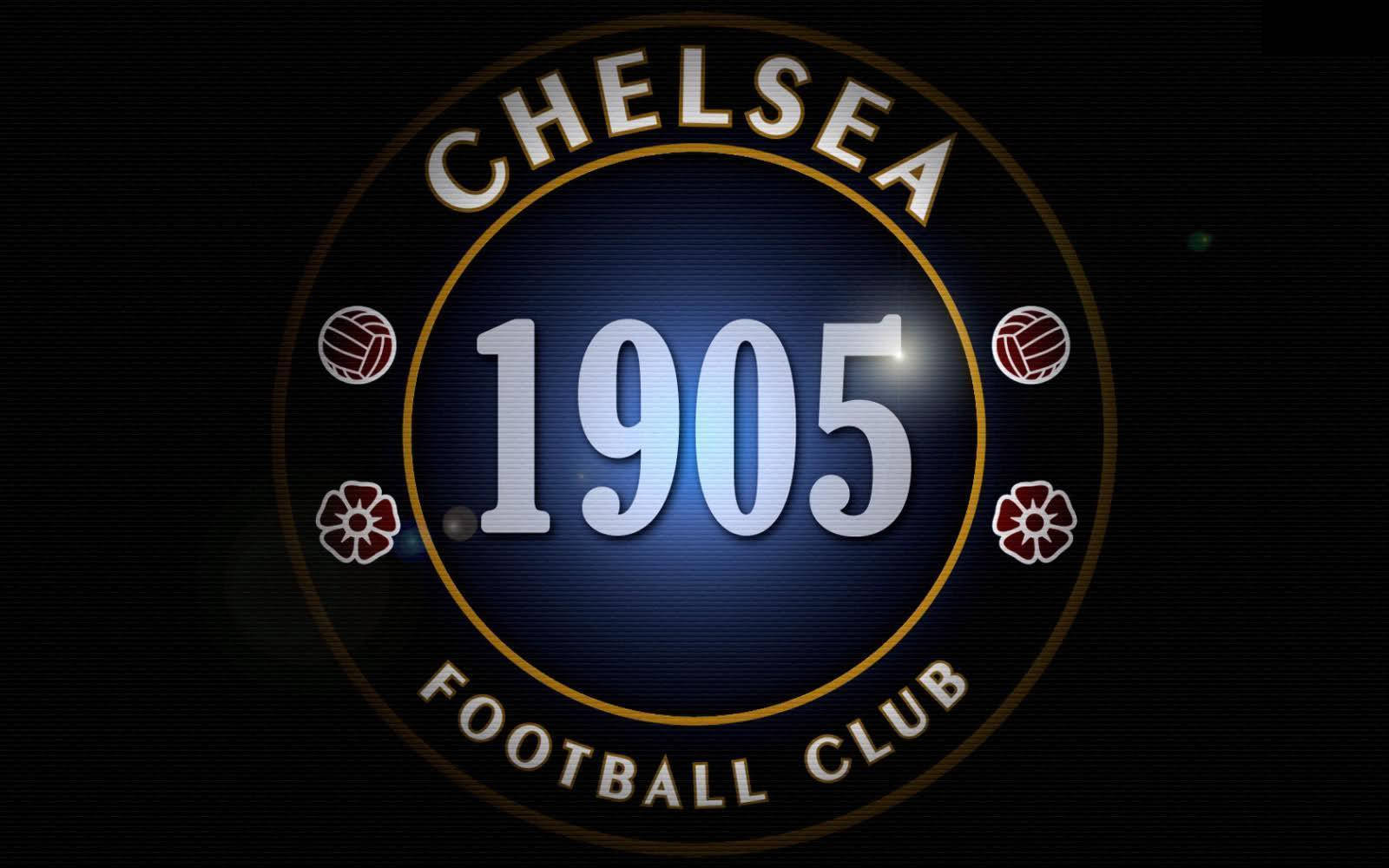 Chelsea Fc Logo With Founding Year Wallpaper