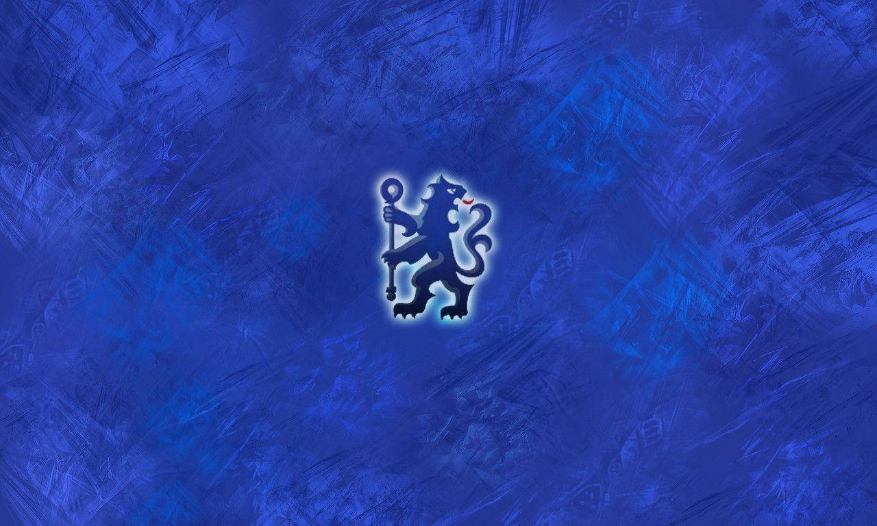 Chelsea Fc Løve Og Personale Logo Wallpaper