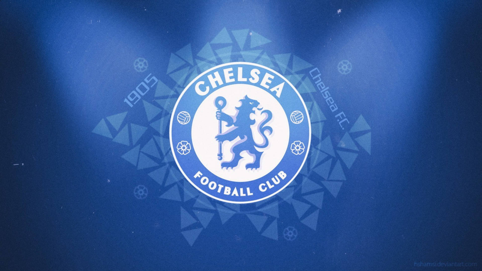 Chelsea In Tema Blu Digitale Sfondo