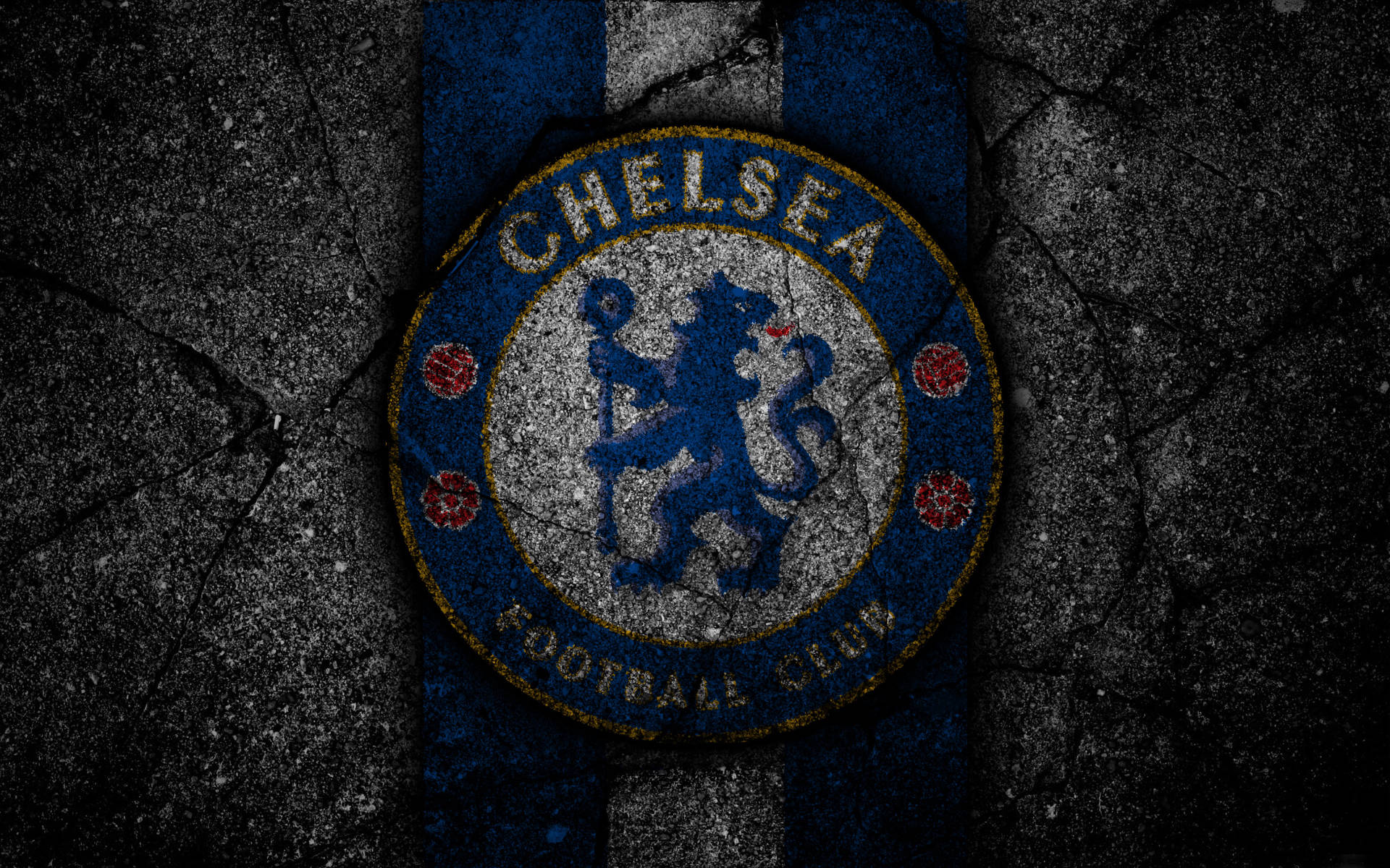 Chelsea Logo On Rock Wallpaper