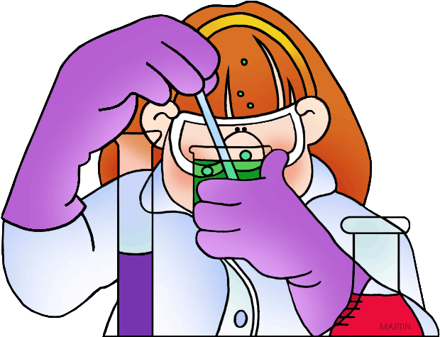 Chemist Conducting Experiment Cartoon PNG