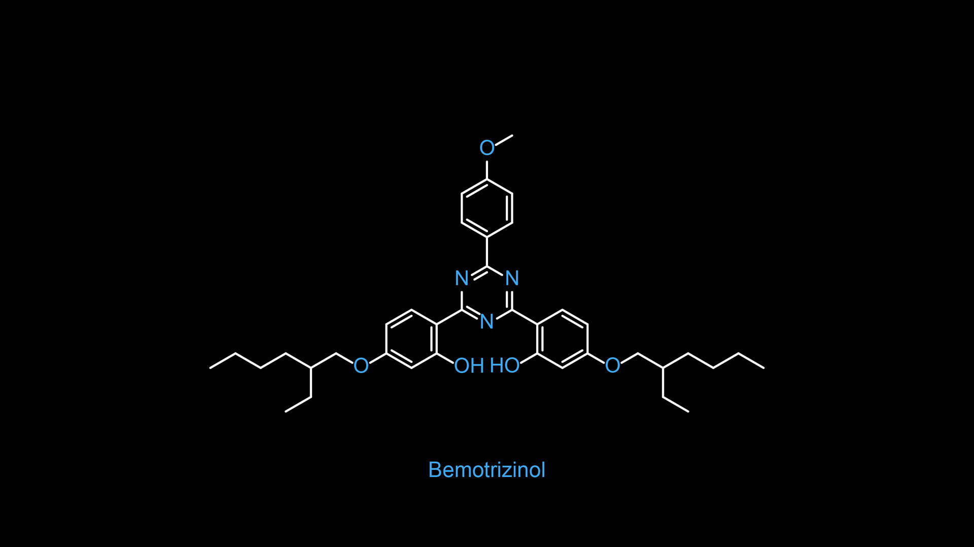 Chemistry Beyond - Bemotrizinol Chemical Formula Wallpaper