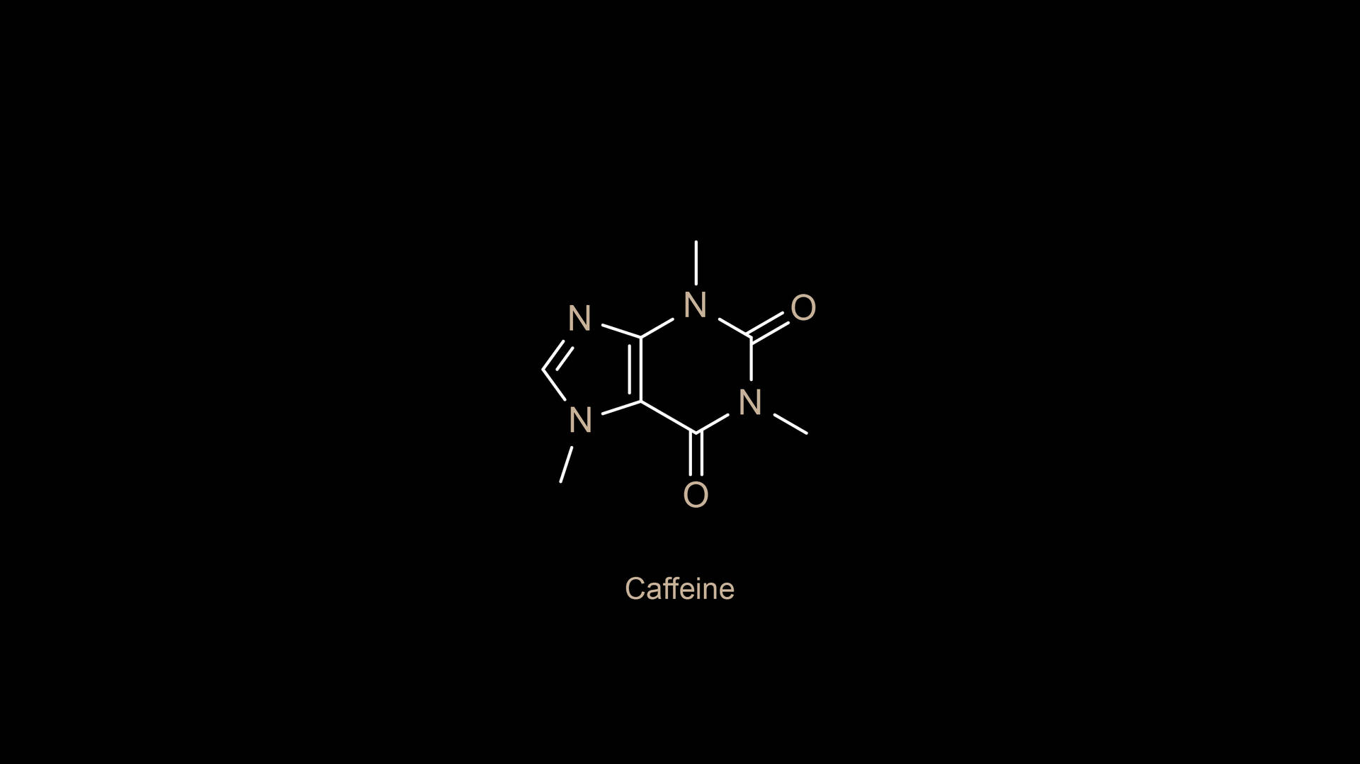 The Chemical Structure of Caffeine Wallpaper
