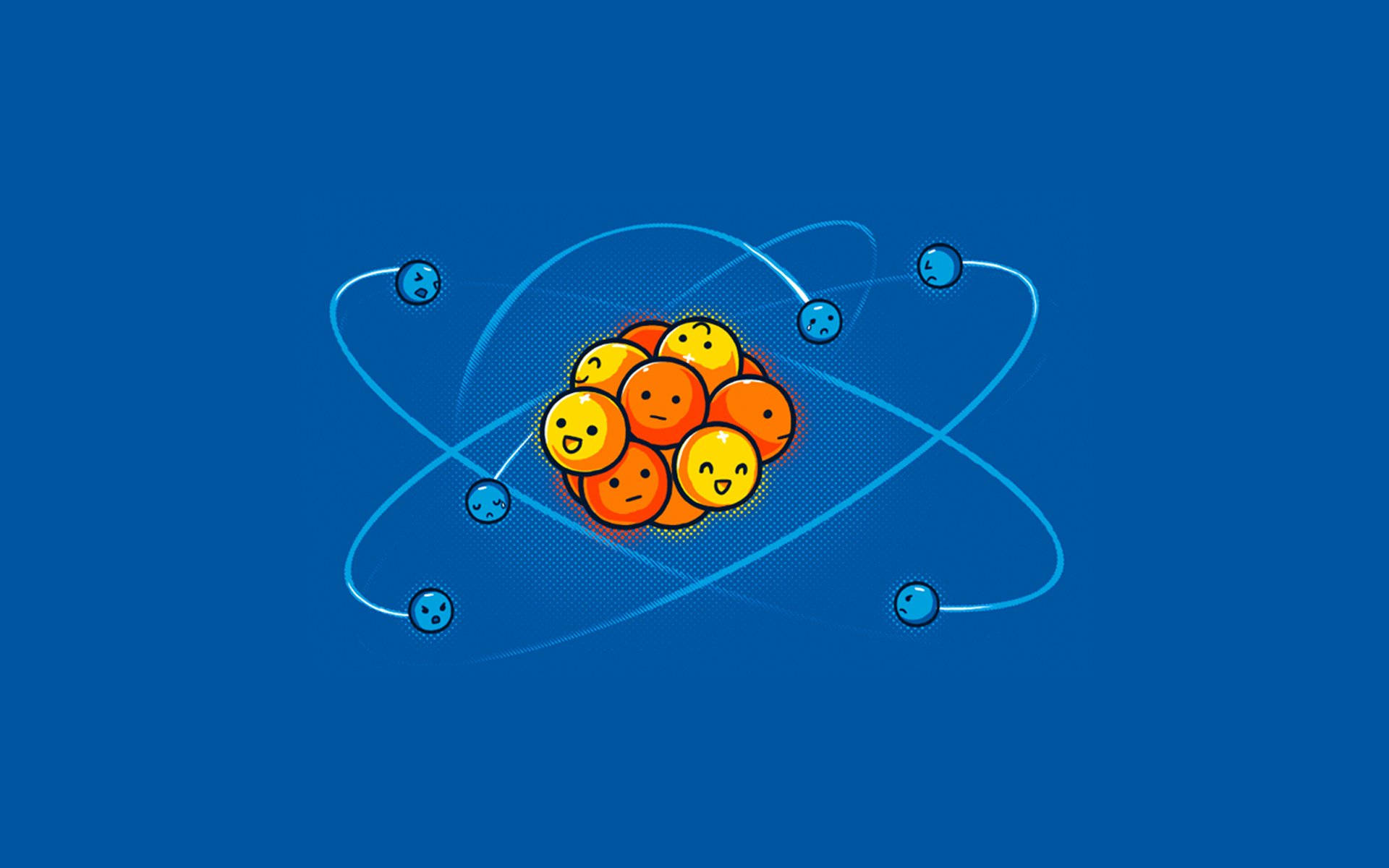 Chemistry Cute Sad Protons Wallpaper