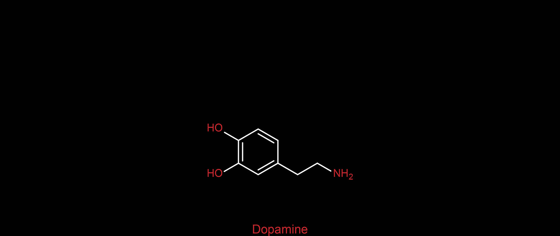 Detailed Representation of Dopamine Chemical Structure Wallpaper
