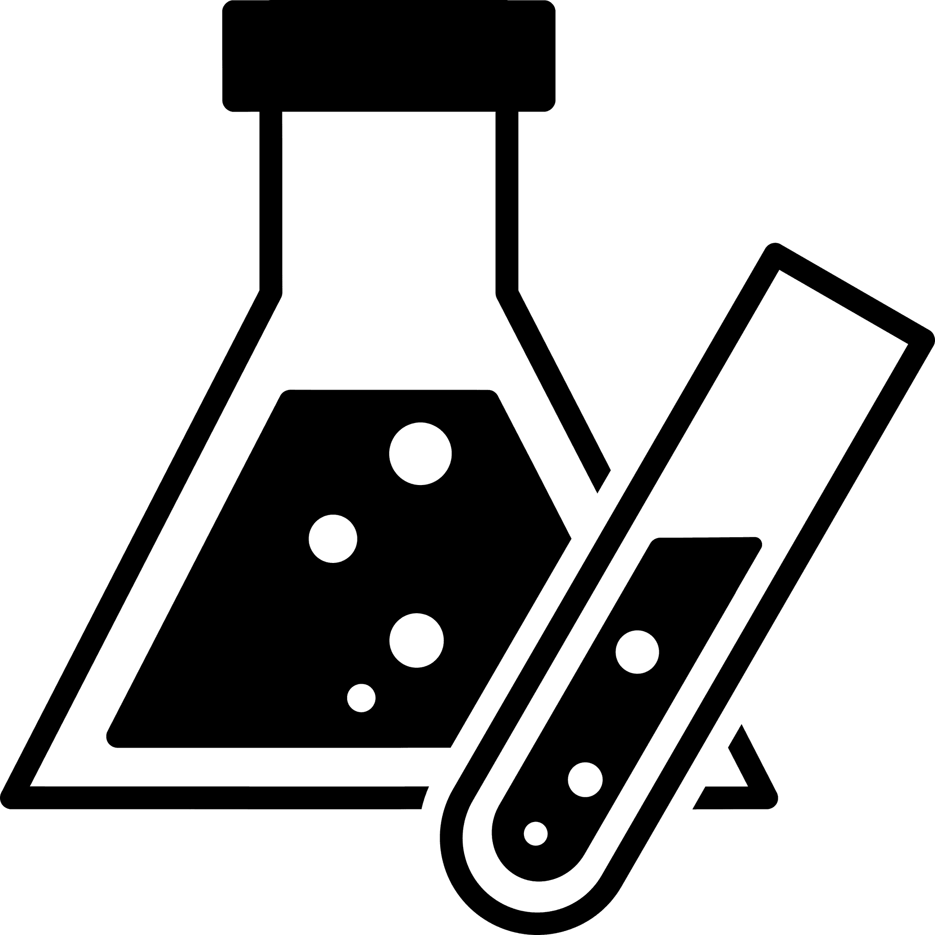 Chemistry Flaskand Test Tube Icon PNG