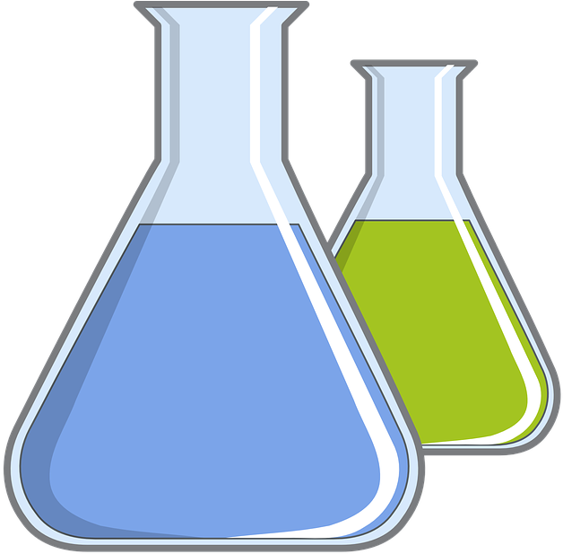 Chemistry Flaskswith Colored Liquids PNG