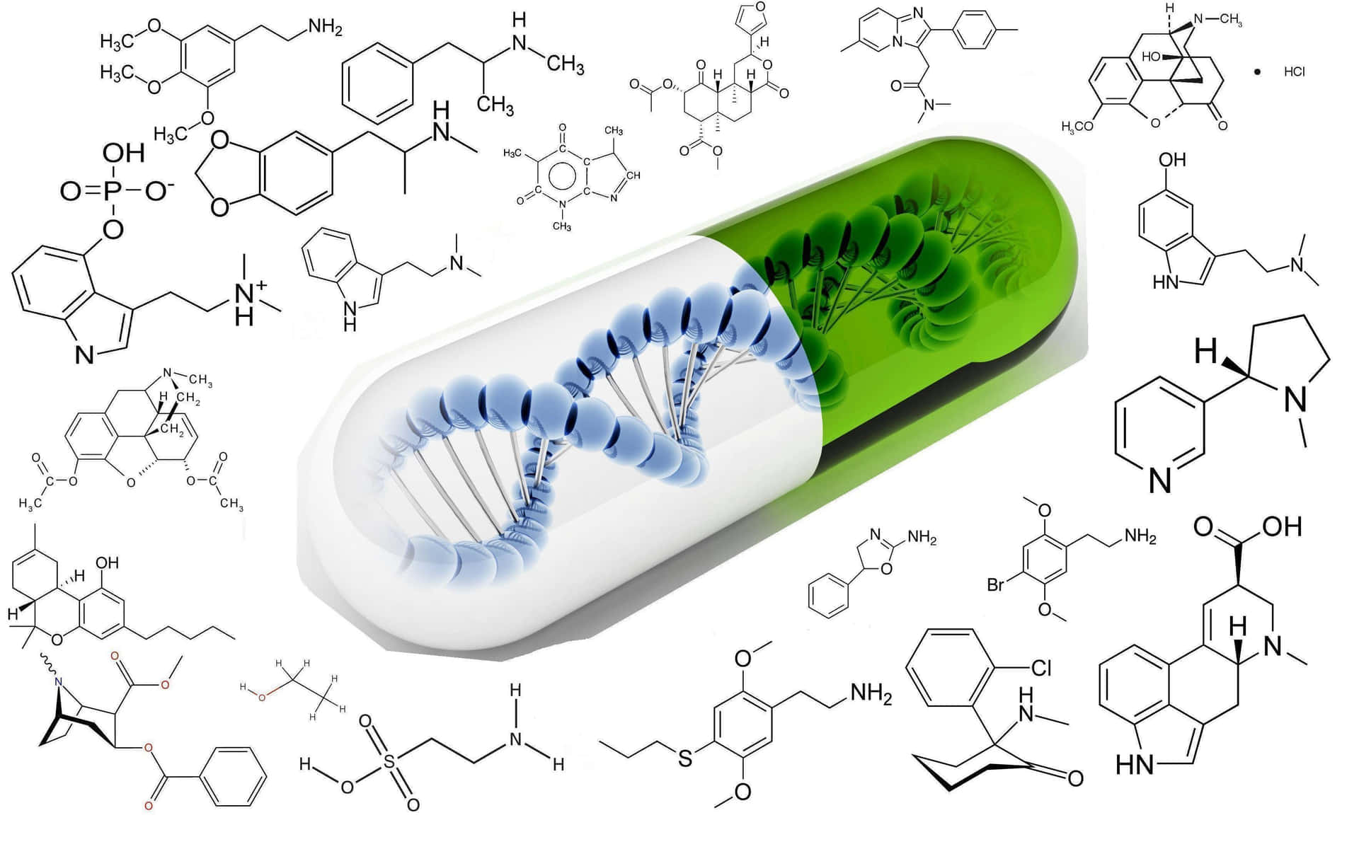 A Pill With A Dna Molecule On It