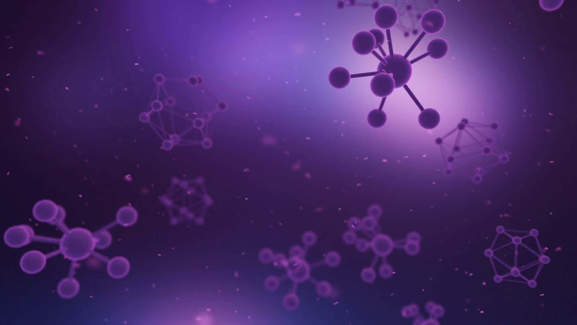 A Purple Background With A Purple Molecule