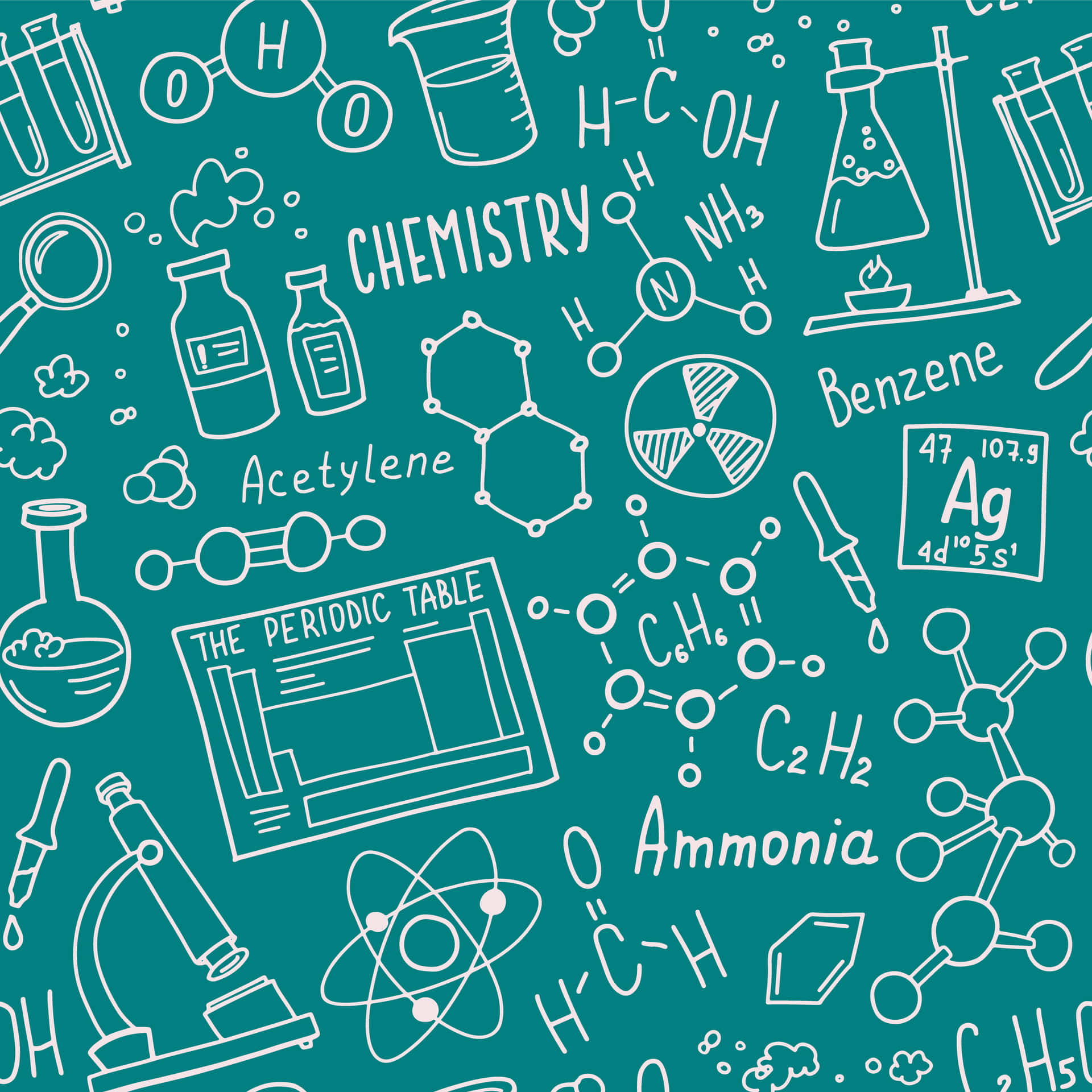 Chemistry Subject Doodle Wallpaper
