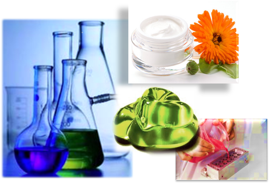 Chemistryand Cosmetology Collage PNG