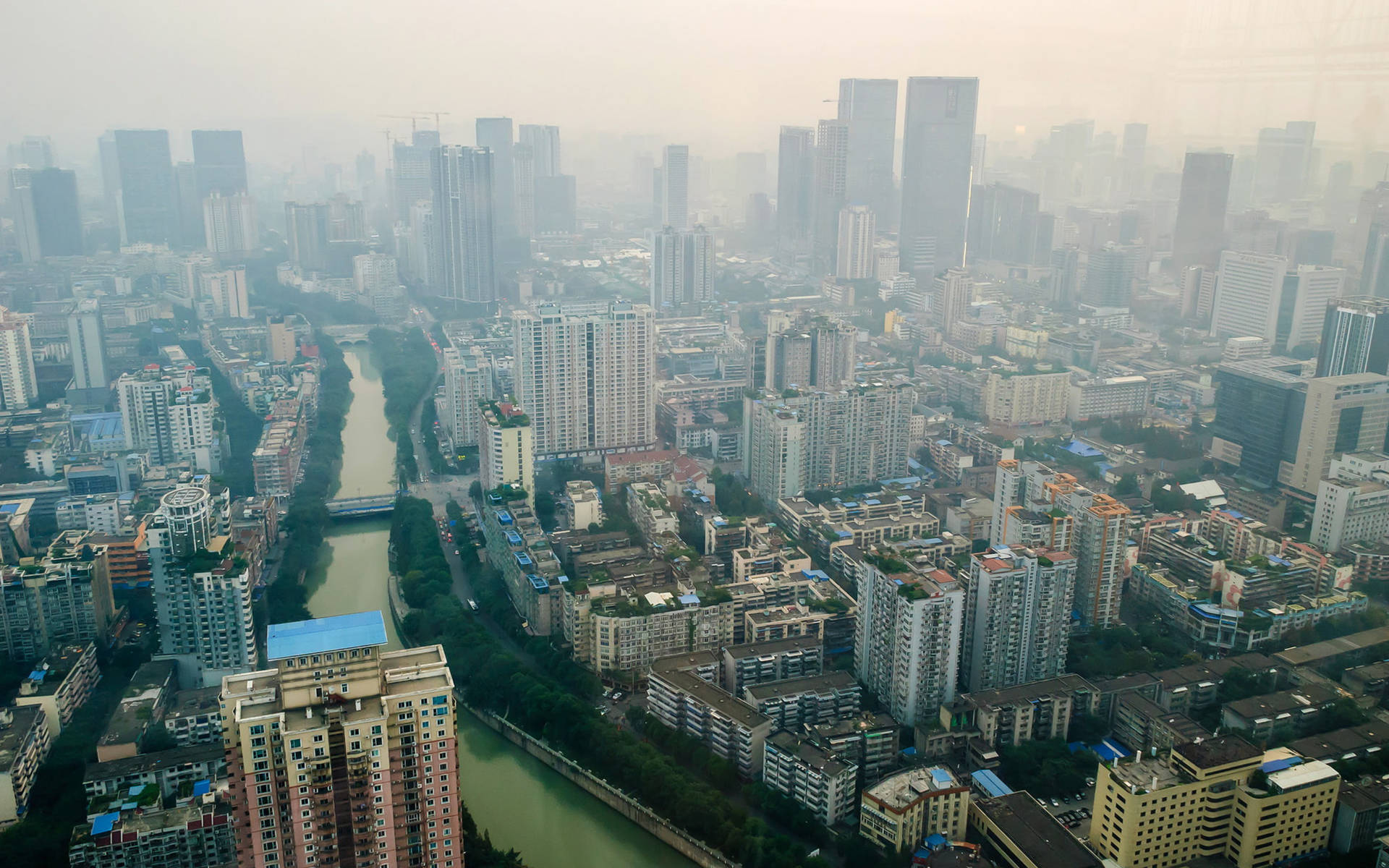 Vistada Cidade De Chengdu Papel de Parede