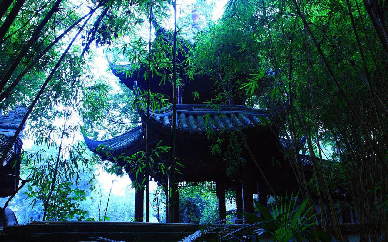 Jardim De Chengdu Papel de Parede