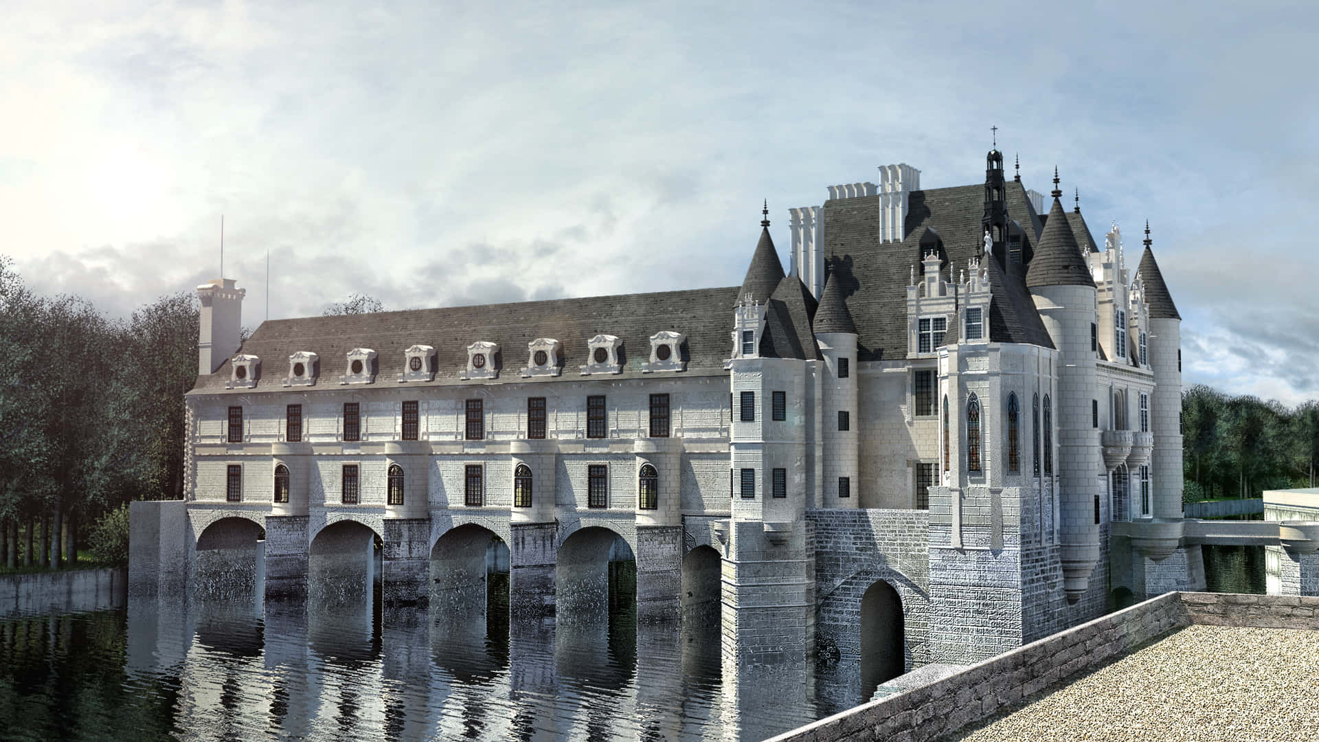 Chenonceau Gray Day Picture