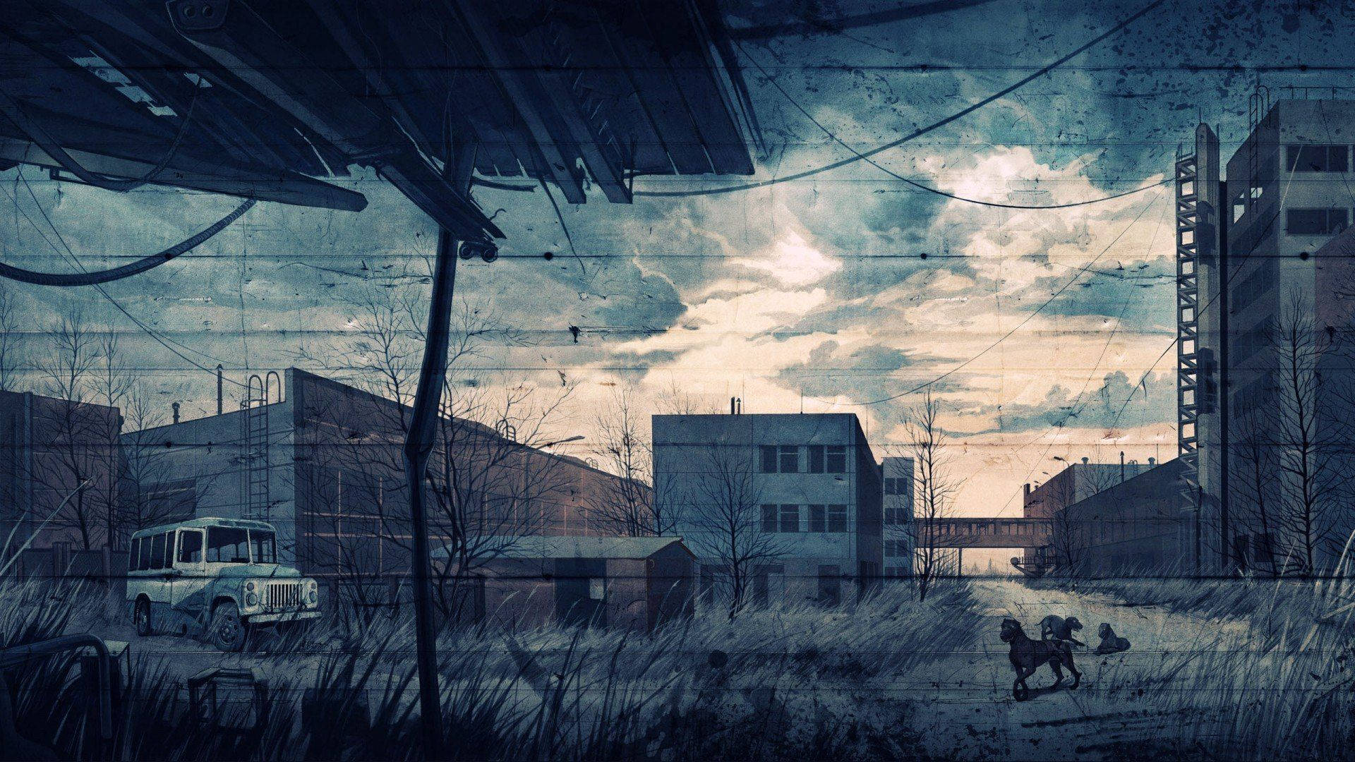 Chernobyl Desolate Nuclear Facility Background