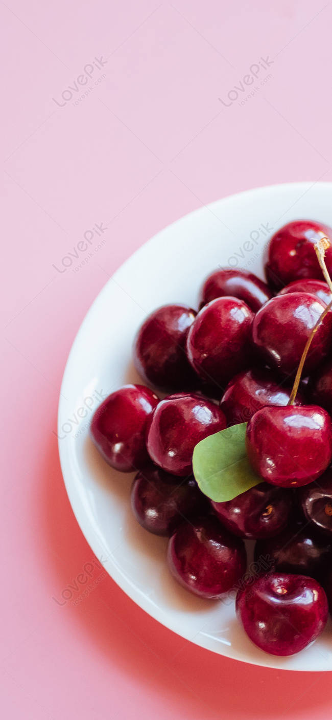 Cherries In Bowl Creative Photograph Wallpaper