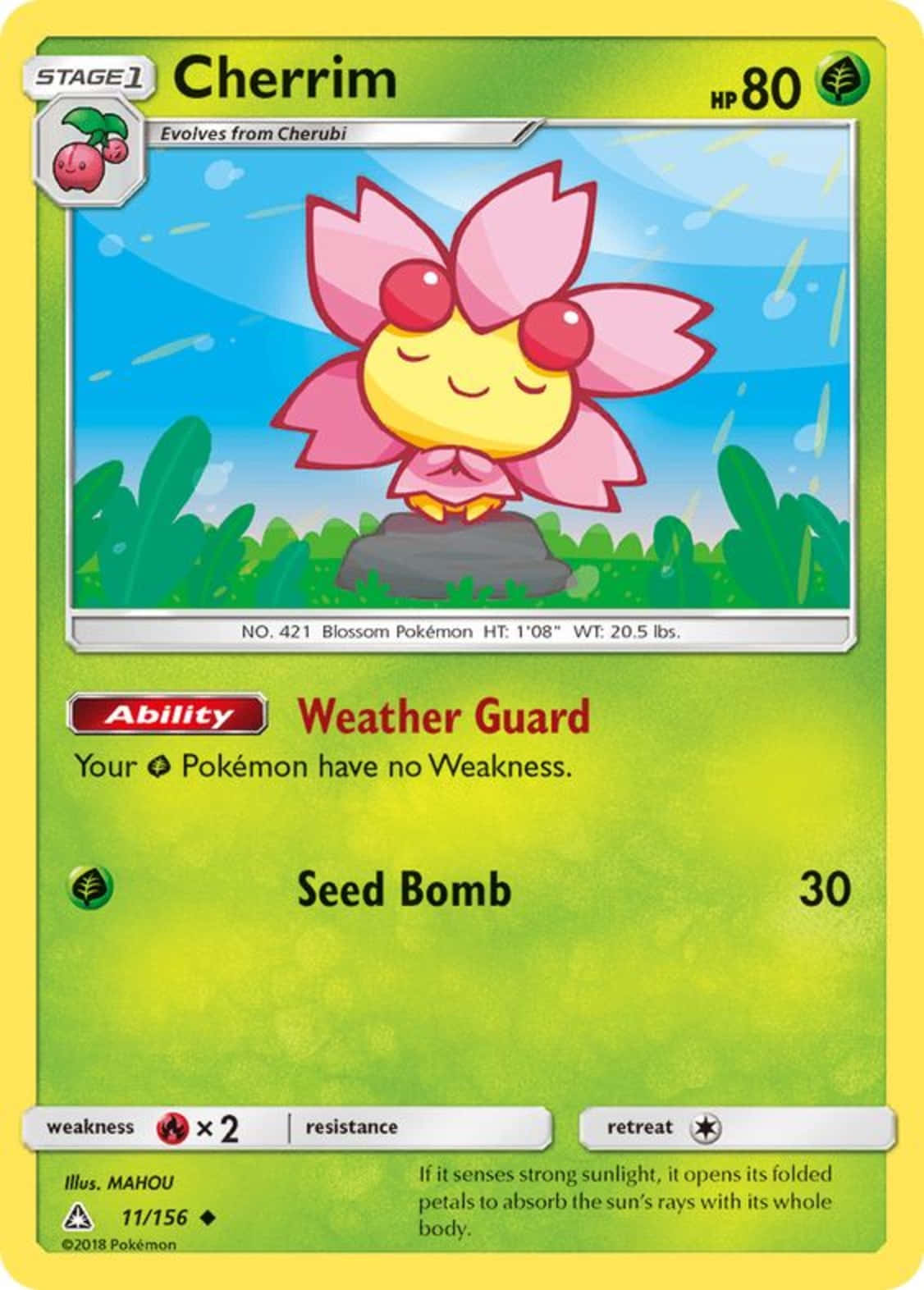 Cherrim Pokemon Card Wallpaper