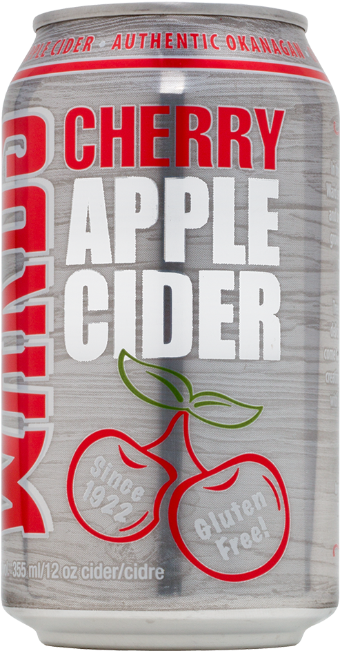 Cherry Apple Cider Can Design PNG