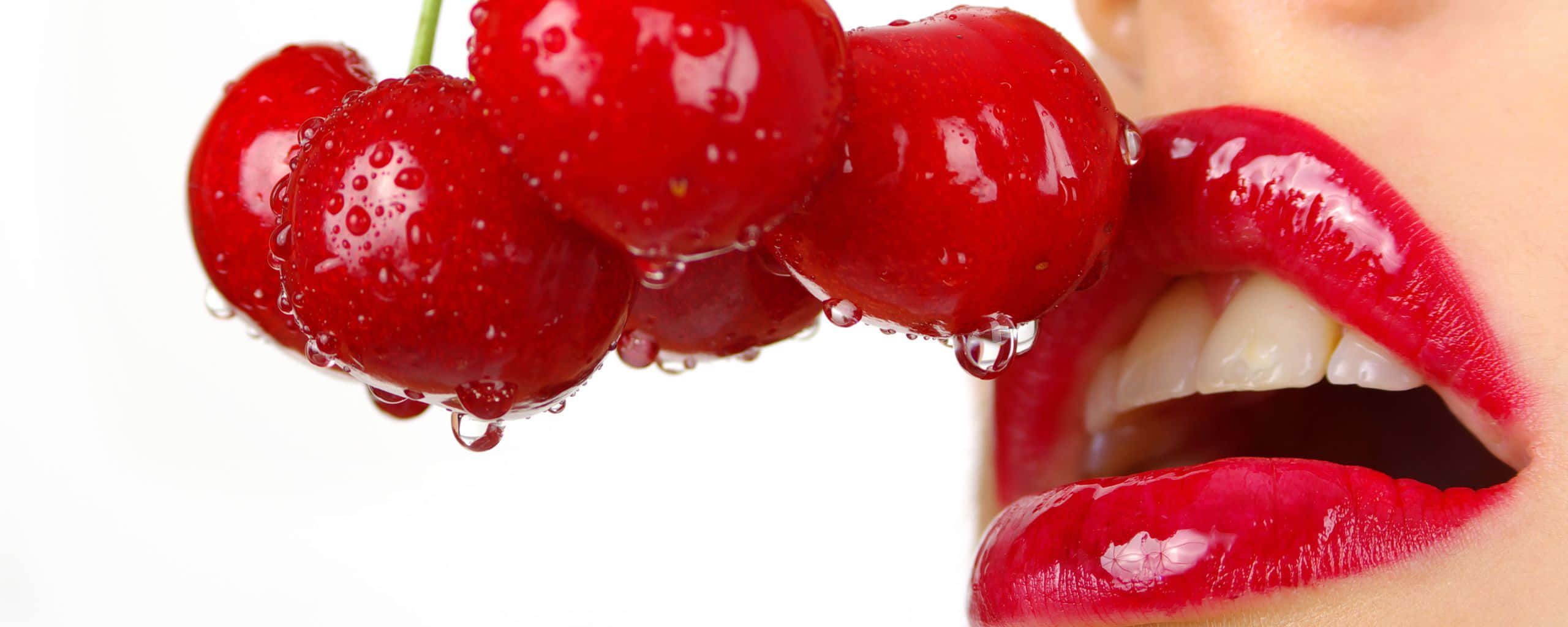 Fresh and Juicy Red Cherries
