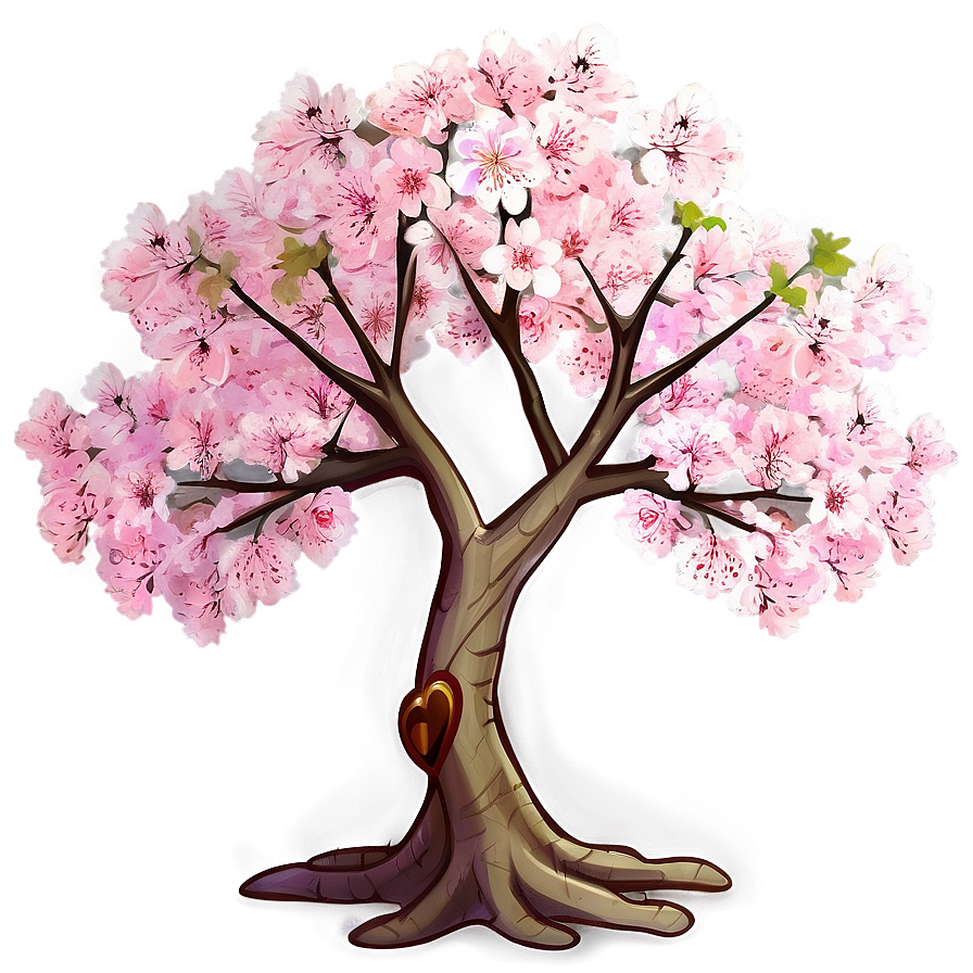 Cherry Blossom Anime Tree Png 05242024 PNG