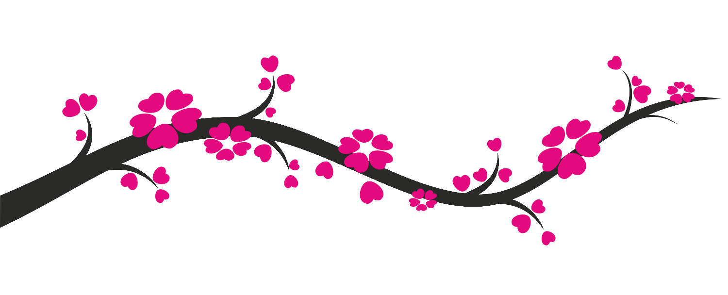 Cherry Blossom Branch Vector PNG