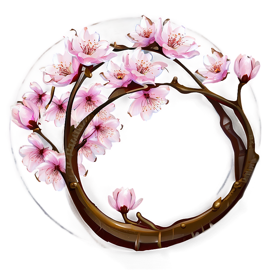 Cherry Blossom Circle Png 96 PNG