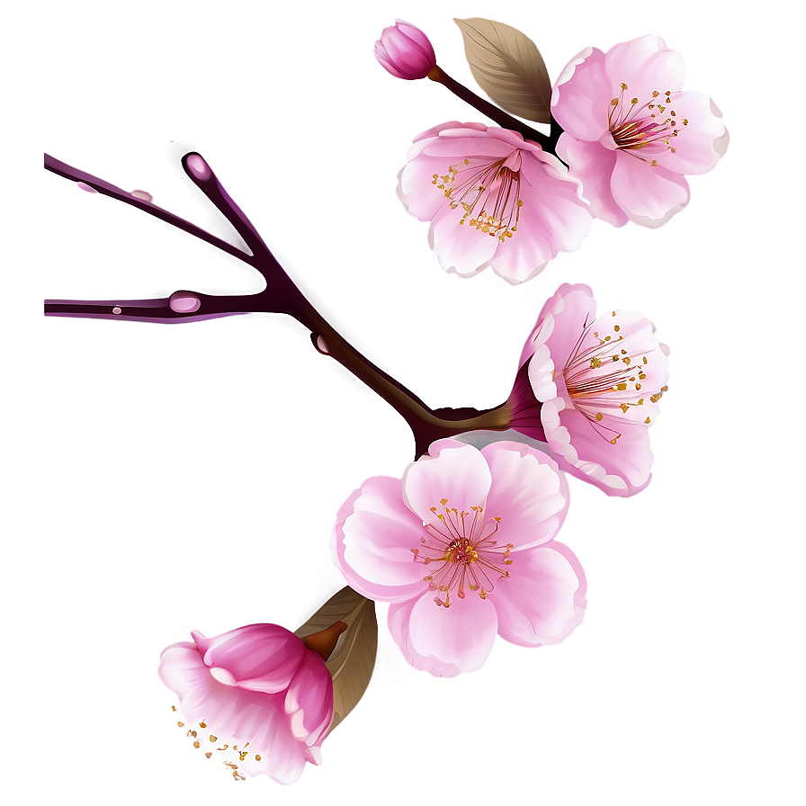 Cherry Blossom Drawing Png Aik PNG