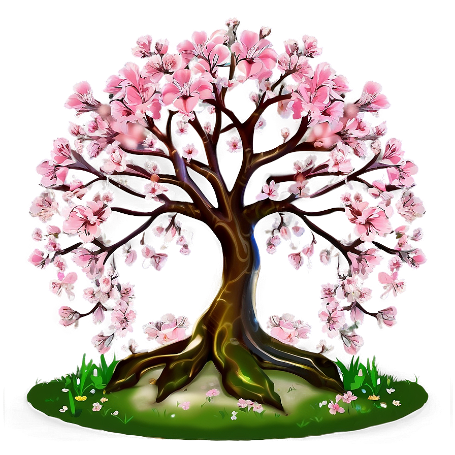 Cherry Blossom Fairy Tale Scene Png 05032024 PNG