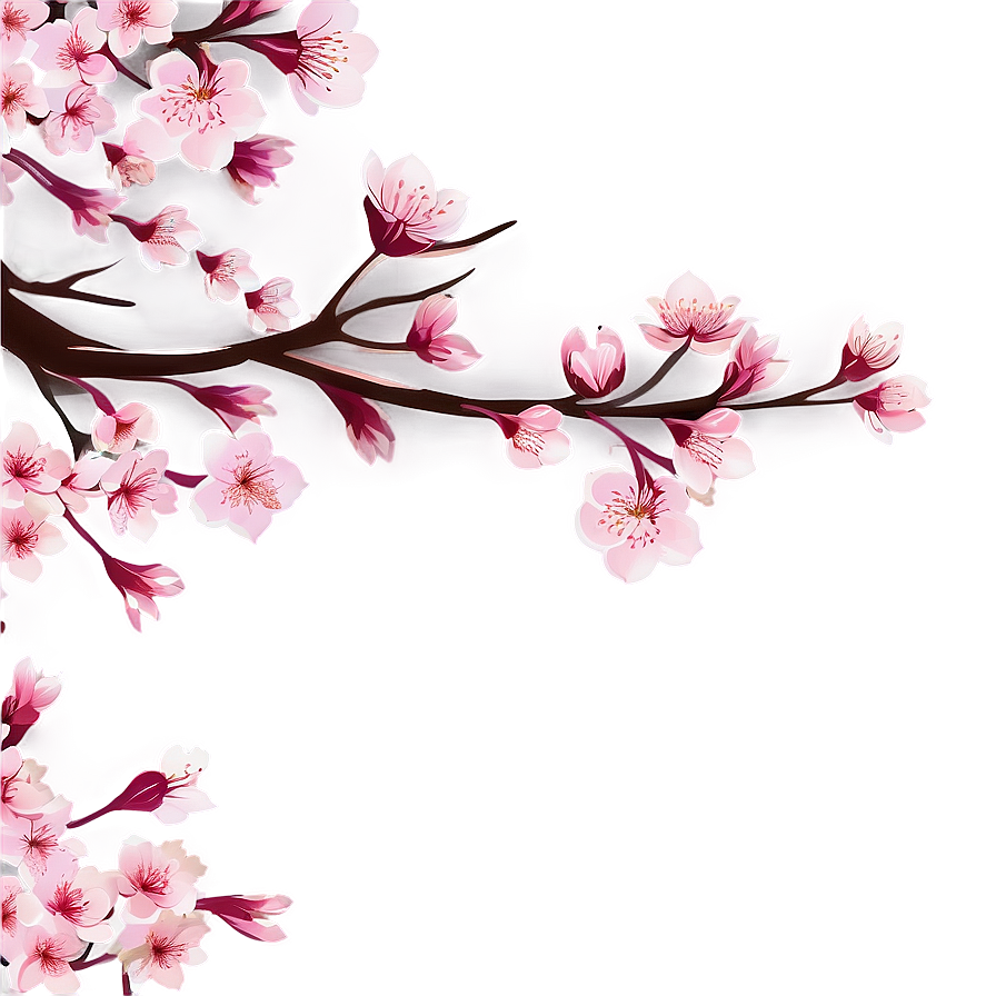 Cherry Blossom Frame Border Png 27 PNG