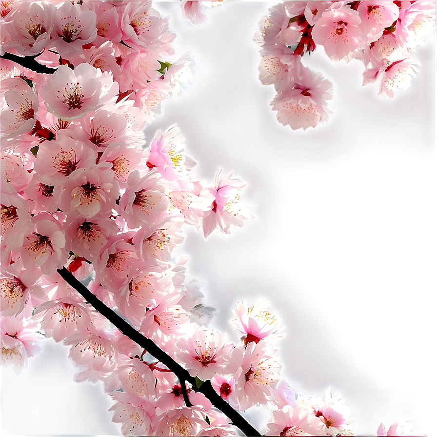 Cherry Blossom Garden Panorama Png 05032024 PNG