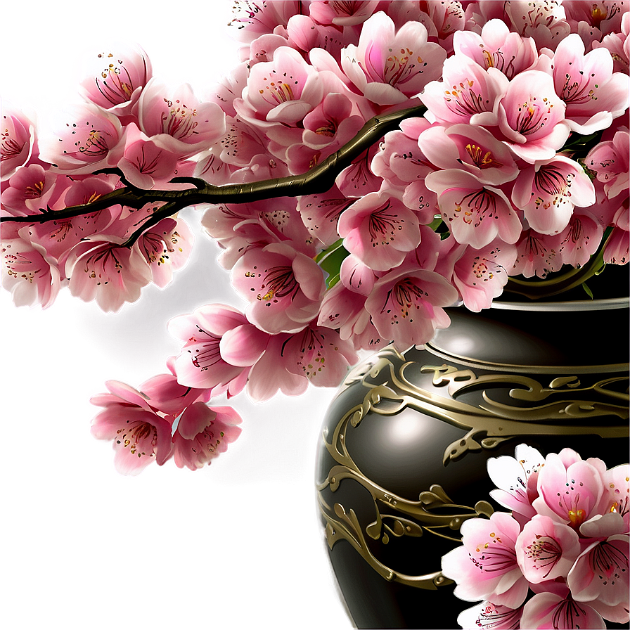 Cherry Blossom In Vase Png Xkb94 PNG