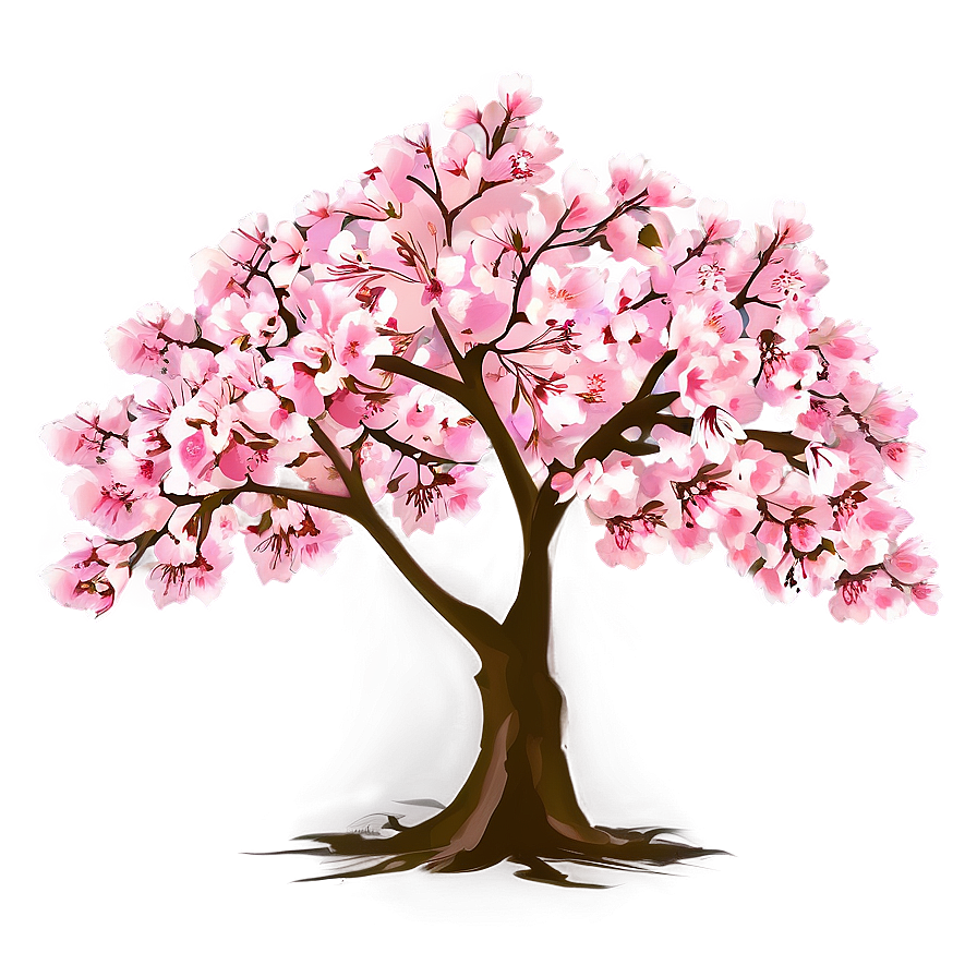 Cherry Blossom Tree Illustration Png 1 PNG