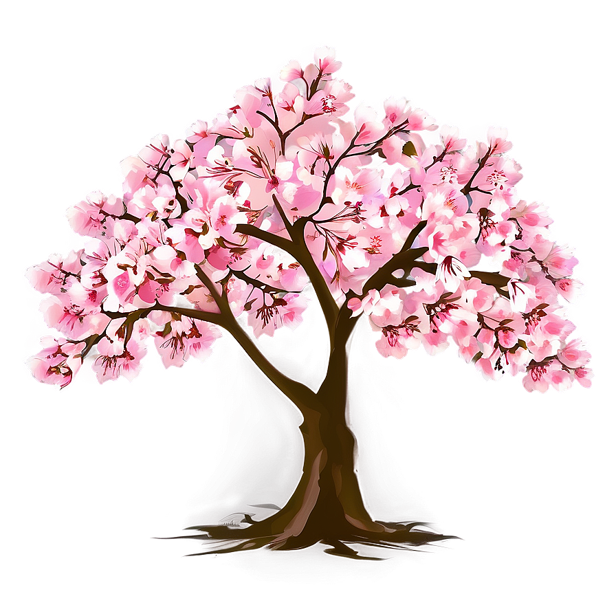 Download Cherry Blossom Tree Illustration Png 1 | Wallpapers.com