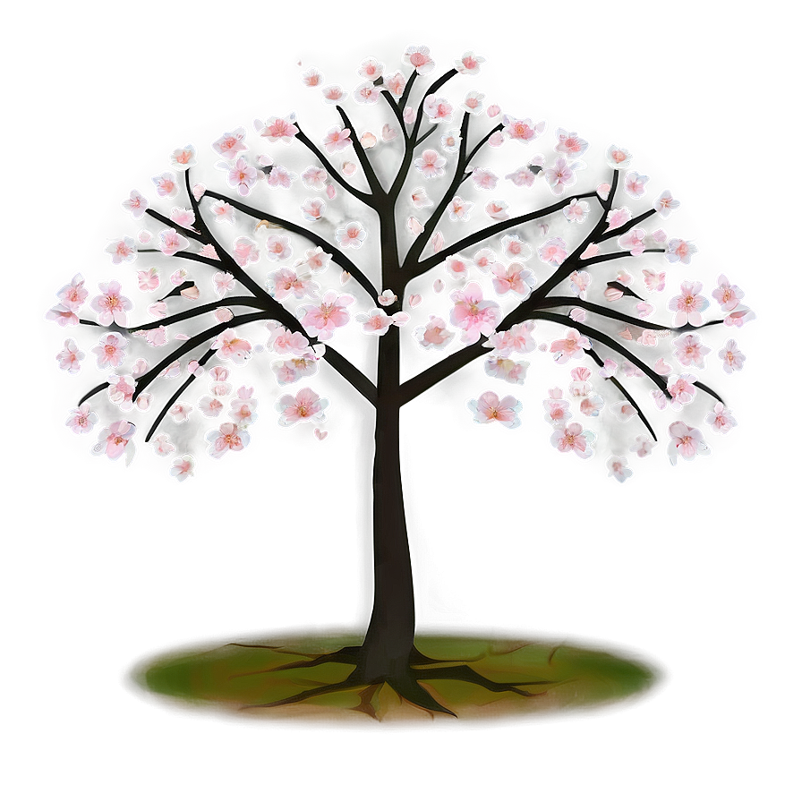 Cherry Blossom Tree Outline Png Mta PNG