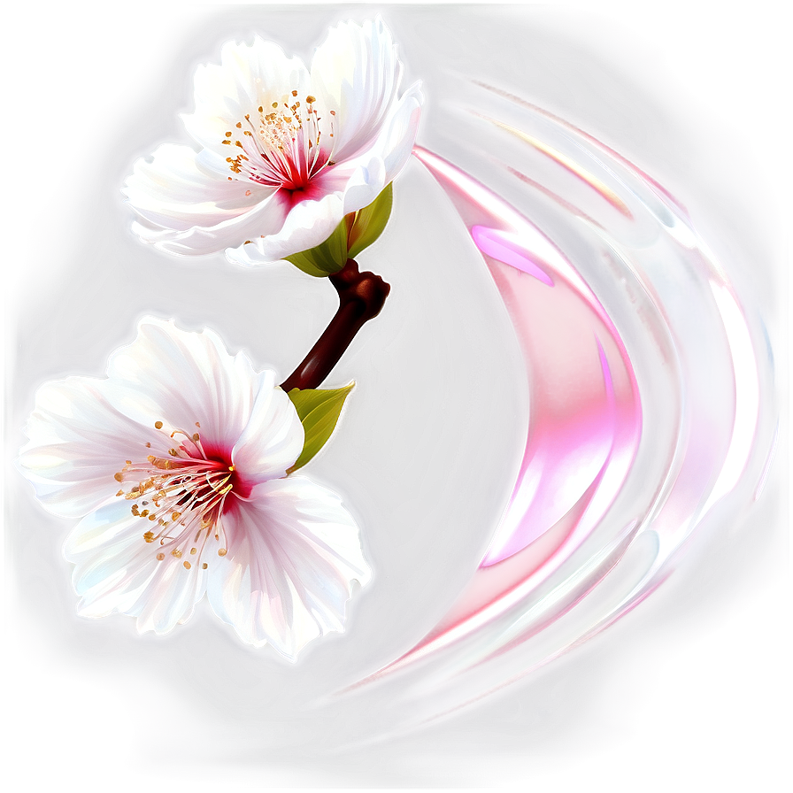 Cherry Blossom With Sun Flare Png Phd90 PNG