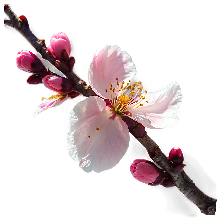 Cherry Blossom With Sun Flare Png Rhc89 PNG