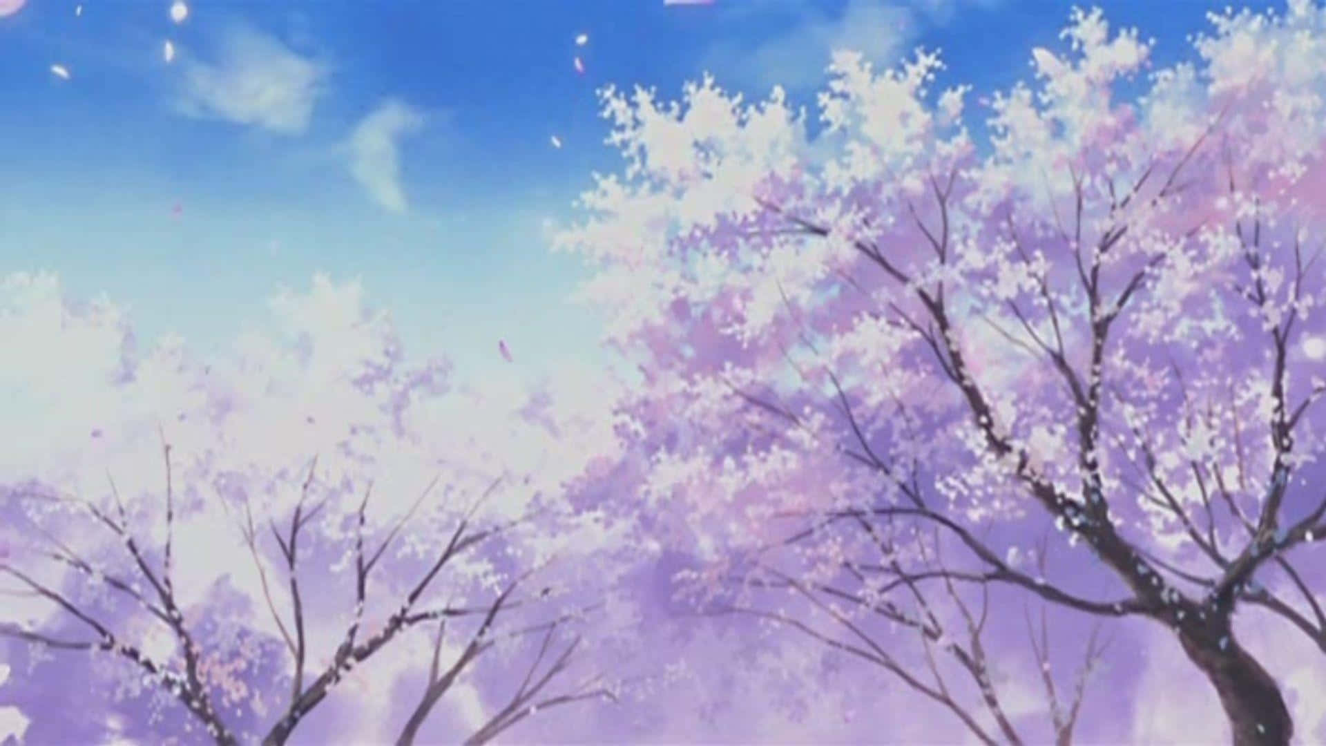 Opdag skønheden i naturen i denne maleriske anime baggrund. Wallpaper