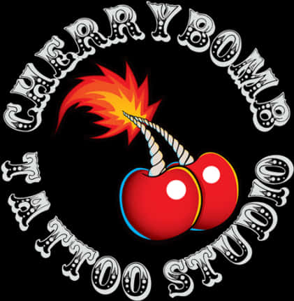 Cherry Bomb Tattoo Style PNG