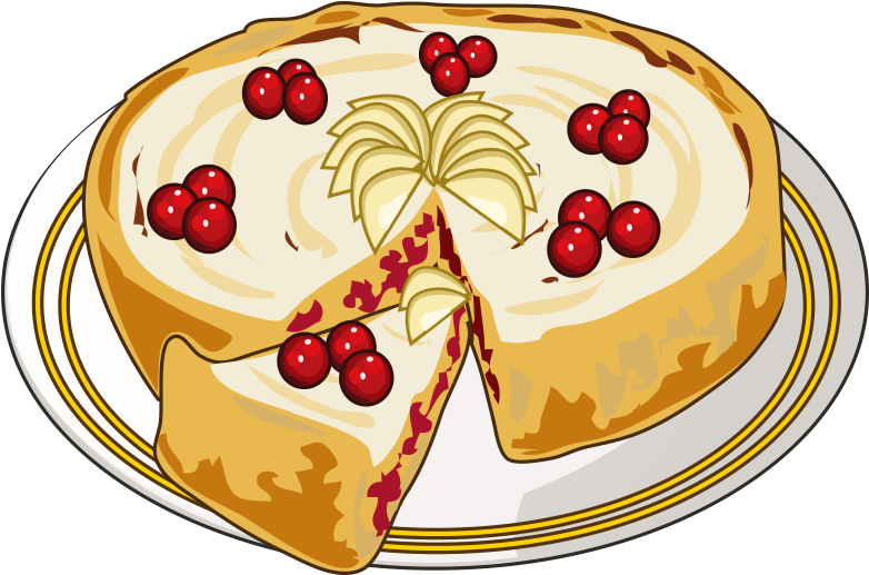 Cherry Cheesecake Cartoon Illustration PNG