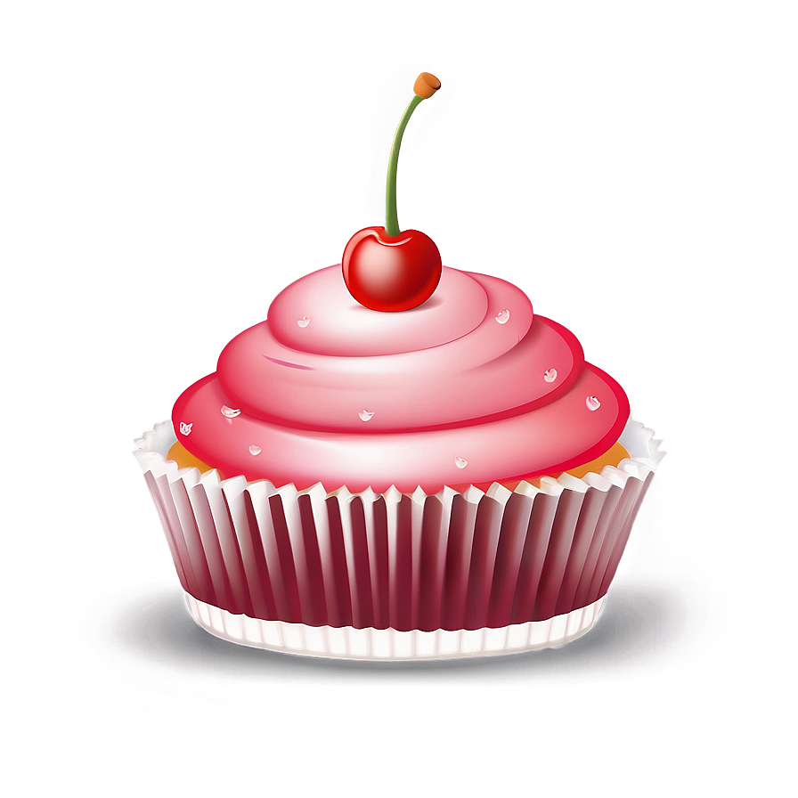 Download Cherry Cupcake Png Ren | Wallpapers.com