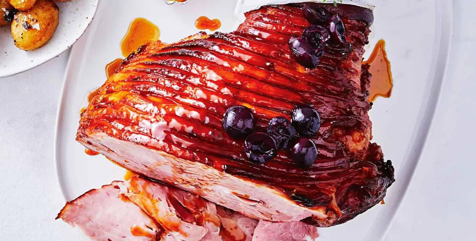 Cherry-glazed Ham