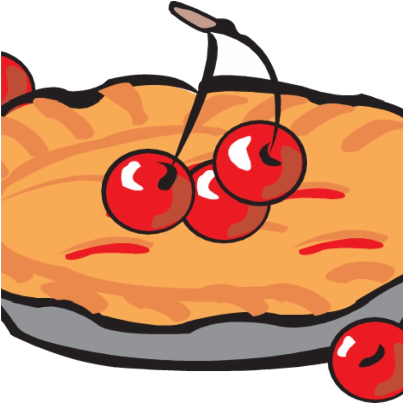 Cherry Pie Close Up Illustration PNG