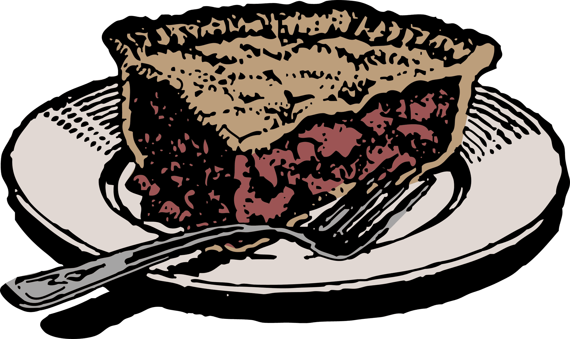Cherry Pie Sliceon Plate PNG